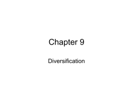 Chapter 9 Diversification
