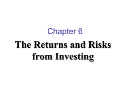 The Returns and Risks from Investing Chapter 6