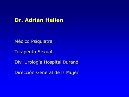 Dr. Adrián Helien Médico Psiquiatra Terapeuta Sexual Div. Urología Hospital Durand