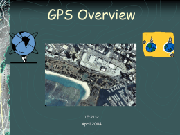 GPS Overview April 2004 TEC7132