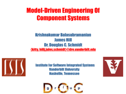 Model-Driven Engineering Of Component Systems Krishnakumar Balasubramanian James Hill