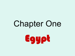 Egypt Chapter One