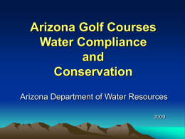 Arizona Golf Courses Water Compliance and Conservation