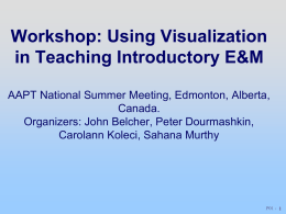 Workshop: Using Visualization in Teaching Introductory E&amp;M