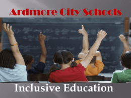 Inclusive Education Ardmore City Schools