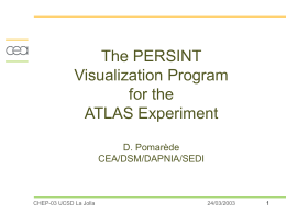 The PERSINT Visualization Program for the ATLAS Experiment