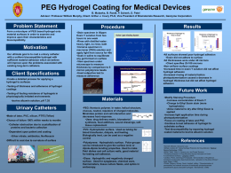 PEG Hydrogel Coating for Medical Devices