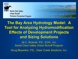 The Bay Area Hydrology Model:  A Tool for Analyzing Hydromodification