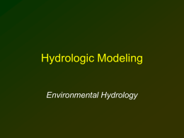 Hydrologic Modeling Environmental Hydrology