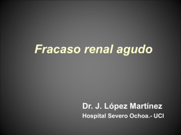 Fracaso renal agudo Dr. J. López Martínez Hospital Severo Ochoa.- UCI