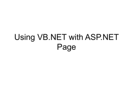 Using VB.NET with ASP.NET Page