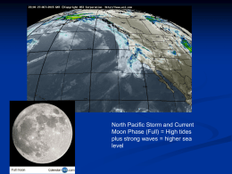 North Pacific Storm and Current Moon Phase (Full) = High tides level