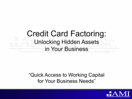 Credit Card Factoring: Unlocking Hidden Assets in Your Business