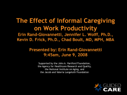 The Effect of Informal Caregiving on Work Productivity