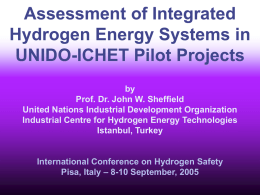 Assessment of Integrated Hydrogen Energy Systems in UNIDO-ICHET Pilot Projects