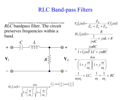 RLC Band-pass Filters   