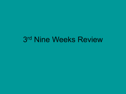3 Nine Weeks Review rd
