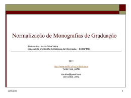 Normalização de Monografias de Graduação