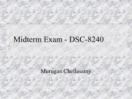 Midterm Exam - DSC-8240 Murugan Chellasamy