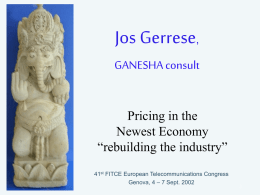 Jos Gerrese GANESHA consult Pricing in the Newest Economy