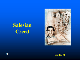 Salesian Creed GC23, 95