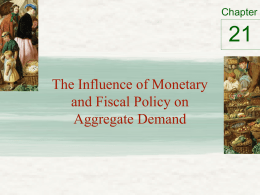 21 The Influence of Monetary and Fiscal Policy on Aggregate Demand
