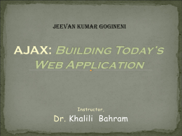 Dr. Khalili  Bahram Jeevan Kumar Gogineni Instructor,