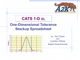 CATS 1-D One-Dimensional Tolerance Stackup Spreadsheet XL