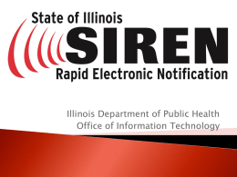 Illinois Department of Public Health Office of Information Technology