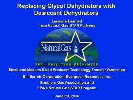 Replacing Glycol Dehydrators with Desiccant Dehydrators