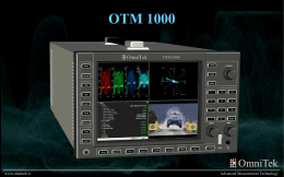 OTM 1000 OmniTek Advanced Measurement Technology www.omnitek.tv