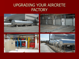 UPGRADING YOUR AIRCRETE FACTORY