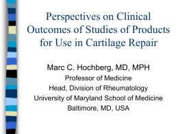 Perspectives on Clinical Outcomes of Studies of Products
