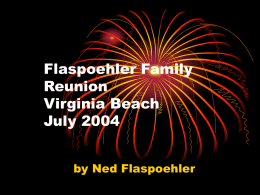 Flaspoehler Family Reunion Virginia Beach July 2004
