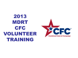 2013 MDRT CFC VOLUNTEER
