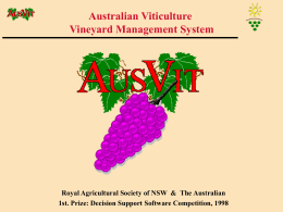 Australian Viticulture Vineyard Management System