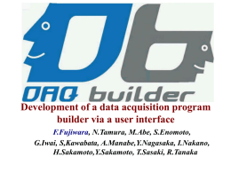 Development of a data acquisition program builder via a user interface