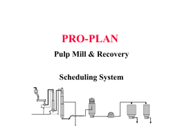 PRO-PLAN Pulp Mill &amp; Recovery Scheduling System