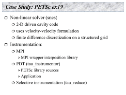 Case Study: PETSc ex19 Non-linear solver (snes)