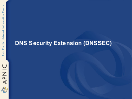 DNS Security Extension (DNSSEC)