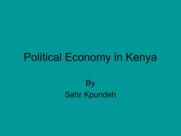 Political Economy in Kenya By Sahr Kpundeh