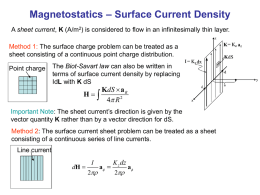– Surface Current Density Magnetostatics