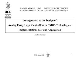 An Approach to the Design of Implementation, Test and Application
