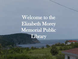 Welcome to the Elizabeth Morey Memorial Public Library