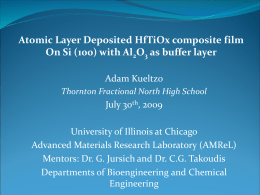 Atomic Layer Deposited HfTiOx composite film On Si (100) with Al O