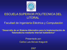 ESCUELA SUPERIOR POLITECNICA DEL LITORAL Facultad de Ingeniería Eléctrica y Computación