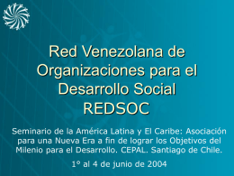 Red Venezolana de Organizaciones para el Desarrollo Social REDSOC