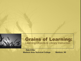 Grains of Learning: Learning Objects &amp; Library Instruction Deb Diller