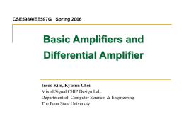 Basic Amplifiers and Differential Amplifier