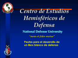 Centro de Estudios Hemisféricos de Defensa National Defense University